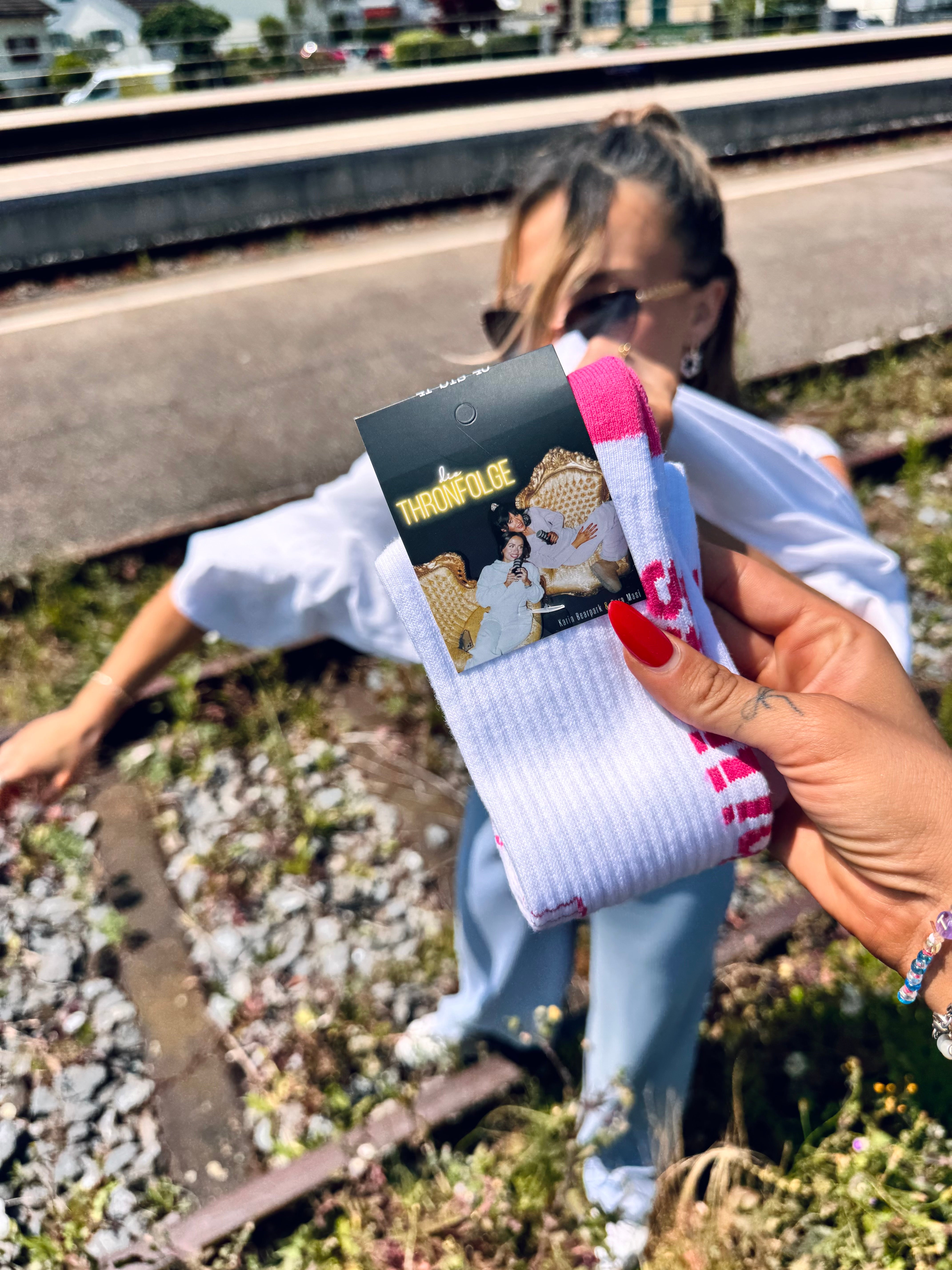 Socken – Throni – weiss