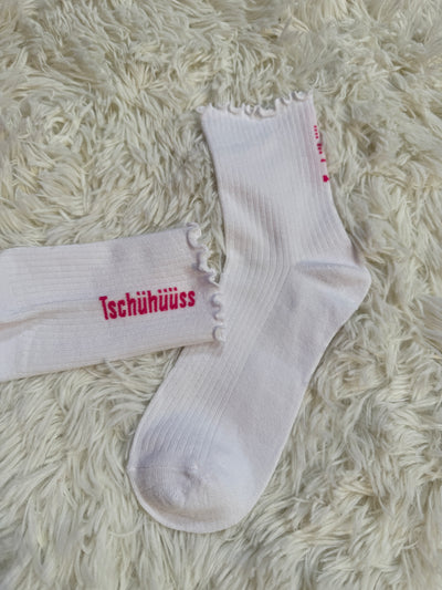 Rüschensocken – Throni – weiss